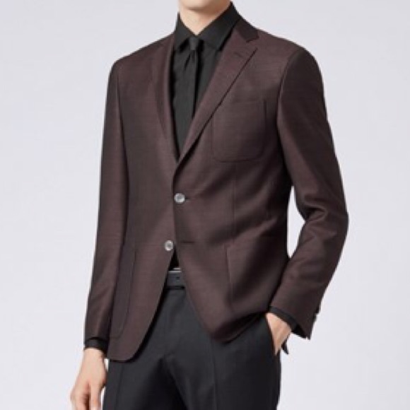 by Hugo Boss Patterned Virgin Wool Dress Pant Red Label NWT HUGO